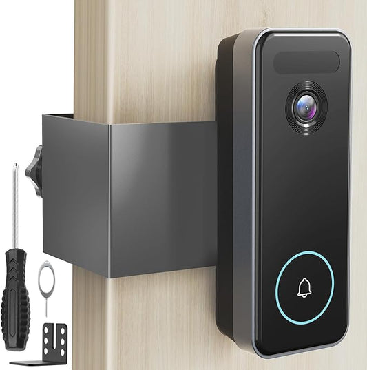 Anti-Theft Video Doorbell Mount Compatible with Aosu, No Drill Doorbell Camera Mount, Adjustable Mounting Bracket Holder Accessories for Apartment Rentals, Enhanced Protection Doorbell Mount Bracket
