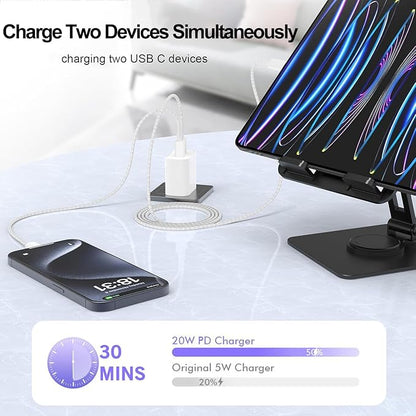 iPhone 17 Charger Fast Charging,2-Pack 6FT 2in1 Dual USB C PD Charger Block Type C to C Woven Charger Cable for iPhone 17 Pro Max/17 Pro/Air/16 Pro Max/16 Plus/16e/15 Pro/15 Plus,iPad Pro/Air/Mini