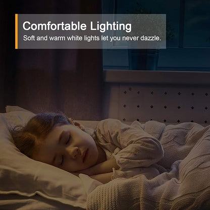 Lyridz Plug in Night Light with Motion Sensor, Smart Warm White LED Nightlights with 1-120LM Stepless Adjustable Brightness for Bathroom, Bedroom, Kitchen, Stairs, Hallway, 6 Pack