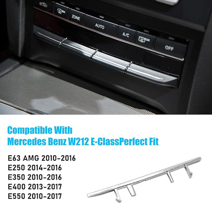 Jaronx Compatible with Mercedes Benz AC Button Trim E Class W212, Air Conditioning Climate Control Button Chrome Trim for E Class W212 E63 AMG E250 E350 E400 E550 2010-2017 (Polished)