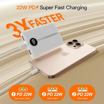 Magnetic Portable Charger, 16800mAh Wireless Power Bank, with 20W USB-C Fast Charging and LED Digital Display Magnetic Battery Pack, Compatible with iPhone 16/15/14/13/12 Full Series (2025)