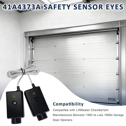 NLDZGA 41A4373A Garage Door Safety Sensor Compatible with Chamberlain Manufactured Between 1993 to Late 1990s Garage Door Openers,Safety Sensors Beam Eyes with Bracket