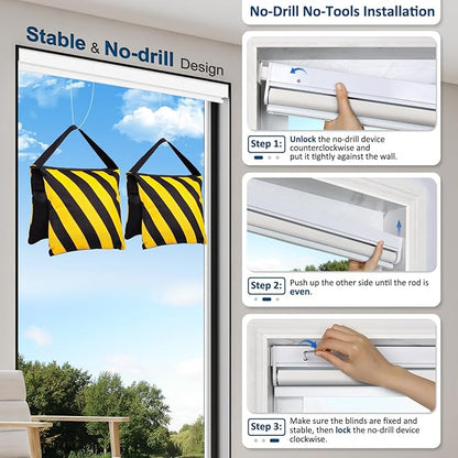 MANSNIX Smart Motorized Blinds with Remote, Cordless No-Drill Automatic Roller Shades, Blackout Electric Blind for Windows, Grey, 29 x 72