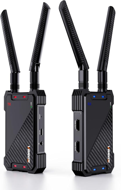 Wireless HDMI Transmitter and Receiver,1300FT Wireless HDMI Extender Kit with Loop Out,1080P Full HD for Streaming from DSLR,Laptop,Setop Box to TV,Projector,IR Remote Control Support