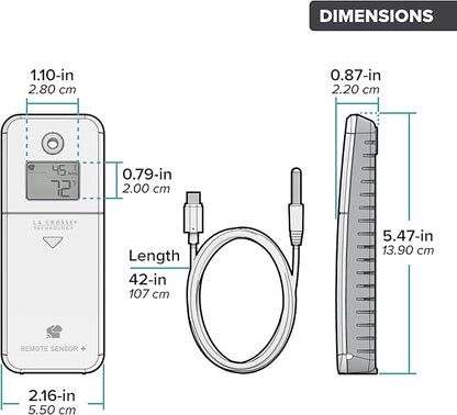 Temp Tracker Probe Wi-Fi Alert System with The Bridge Gateway and a Temperature Probe Sensor with Ambent Temperature and Humidity