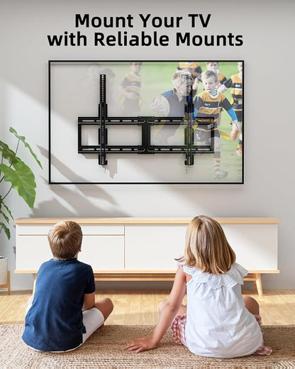 HOME VISION Ultra Slim Fixed TV Wall Mount Bracket for 42-100 Inch Flat/Curved Screens, Max VESA 800x600mm, 200lbs Capacity, 0.86" Low Profile, Universal, Heavy Duty, HV8802