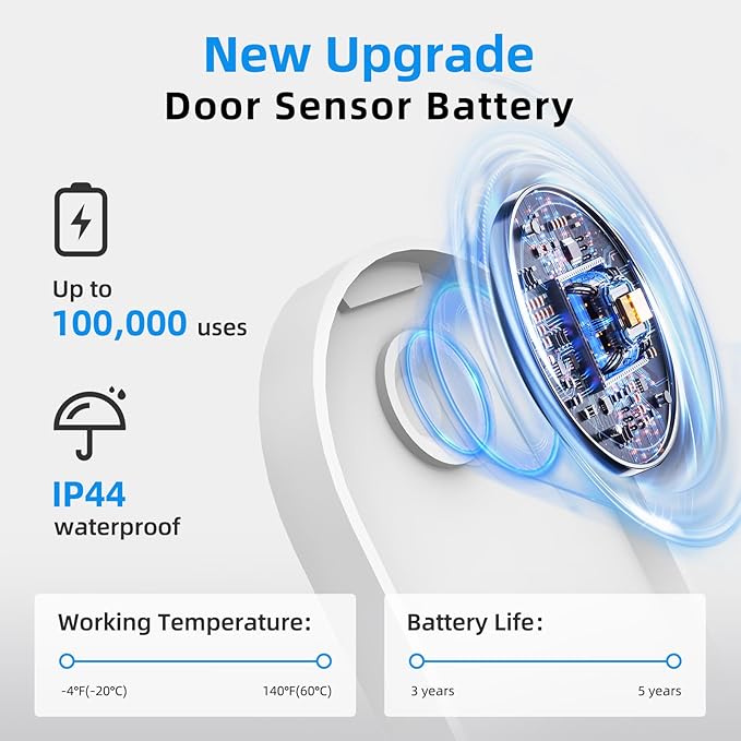 Daytech Wireless Door Chime, Door Dinger for Business Entry/Store/Home/Office, Door Alarms When Opened with 800 Ft Range,20 Chimes 5 Adjustable Volume 2 Sensors + 2 Receivers