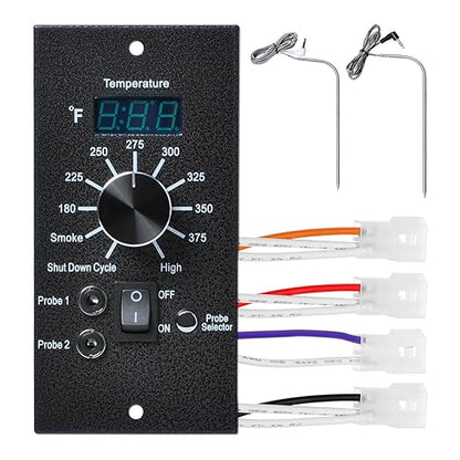 Digital Thermostat Kit Compatible with Traeger Pro 34 20 22 Series Wood Pellet Smoker Grills,Thermometer Control Panel Replacement Parts with Dual Meat Probe BAC365
