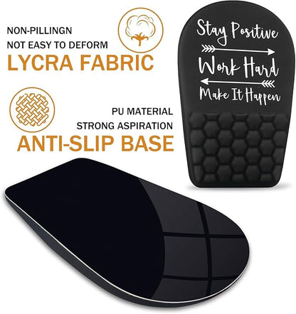 BOCHEERY Ergonomic Mouse Pad Wrist Support,Upgrade Mousepad with Massage Design,Non-Slip PU Base Desktop Mouse Pads for Pain Relief, Computer, Office & Home,12 x 8 in（F-Inspirational Quote）