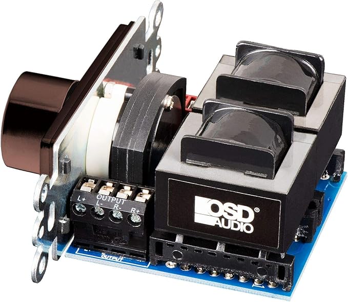 OSD Audio 300W in Wall Volume Control Impedance Matching for Home Speakers, Rotary Knob Brown SVC300