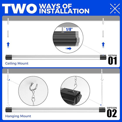 Barrina BS84 LED Shop Lights for Workshop 4FT, 84W, 10000LM, 6500K Utility Shop Lights, Pull Chain ON/Off, Hanging or Flush Mount, ETL, 10 Packs