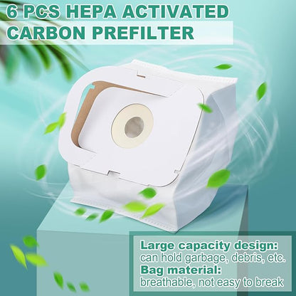 Tondiamo Style P Hepa Vacuum Bag and Filter Bundle Compatible with Aerus Lux Guardian Platinum Canister Vacuum Cleaner 1 Hepa & Carbon Pre and 1 Long Life After Filter with Handle, 6 Cloth Bags