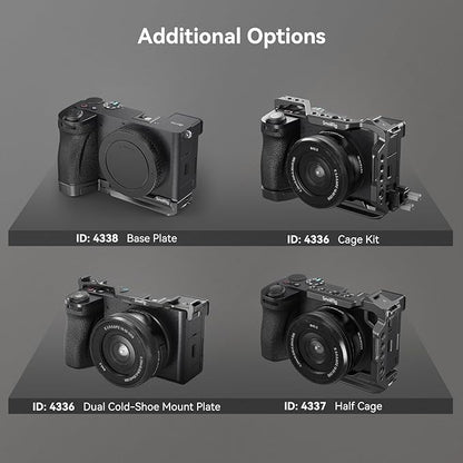 SmallRig Cage Kit for Sony A6700 with a Cable Clamp for HDMI, Built-in Quick Release Plate for Arca-Type, Film Movie Making Camera Video Cage with Shoe Mount, 1/4''-20 & 3/8''-16 Threaded Holes - 4336