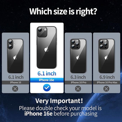 Camera Stand Case for iPhone 16E, [Compatible with Mag Safe] [Lens Cover] 2024 Version Military Grade Protective Soft Case for iPhone 16E 6.3 inch Men Women, Black