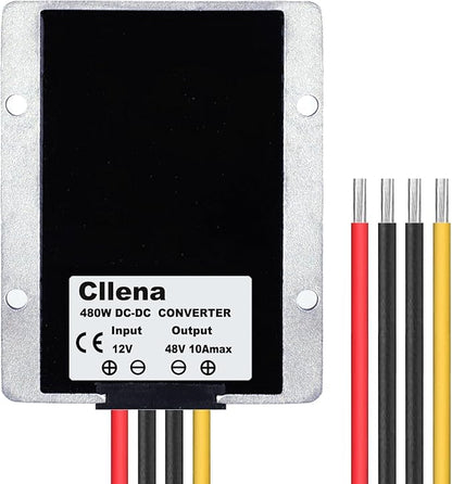 Cllena DC/DC 12V to 48V Boost Converter 10A 480W Step Up Voltage Regulator Module Car Power Supply Voltage Transformer (Input 10V-16V)