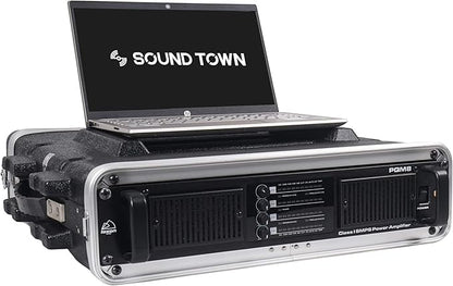 Sound Town Lightweight 4U PA DJ Rack/Road Case with ABS Construction, 19” Depth and Heavy-Duty Latches (STRC-A4U)