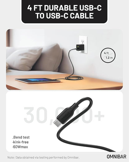 35W USB C Charger with 60W Type C Cable,2 Ports GaN Fast Wall Charger Block,PD3.0 PPS USB-C Power Adapter for iPhone 16/15/14, Galaxy S24//Note 20, Pixel 8 Pro/8/7, iPad/iPad Mini,MacBook Air and More
