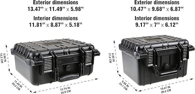 Olympia 13.47" Waterproof Hard Case with DIY Customizable Foam, Fit use of Gear, Equiment, Camera and so on