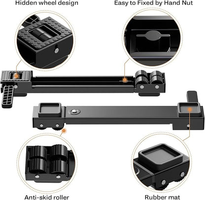 KVRG Appliance Rollers Heavy Duty,Newest Extendable Appliance Sliders,Liftable Washing Machine Base,Easily Move Washer and Dryer Machines,Refrigerators,Furniture-Black