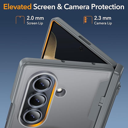 Oneagle Magnetic for Samsung Galaxy Z Fold 7 Case Built in Screen Protector Translucent [Fit for MagSafe] [S Pen Holder Slot] [Hinge Protection] MIL-Grade Shockproof Matte Case for Galaxy Z Fold 7