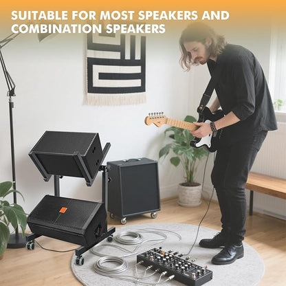 UPELLA Heavy Duty Amplifier Stand, Adjustable Amps Speaker Cabinet Stand Combo Holder, Audio Rack, Guitar Amplifier Stand