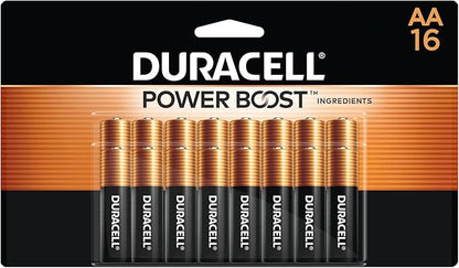 Duracell Coppertop AA Batteries with Power Boost Ingredients, 16 Count (Pack of 1) Long-lasting Alkaline Double AA Battery for Household and Office Devices