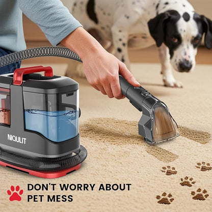 Portable Handheld Upholstery Spot Cleaner Machine, 15Kpa Deep Carpet Cleaner for Pets, Sofa, Couches, Area Rugs and Car, Furniture Cleaner Machine with Versatile Tools & Self-Cleaning System