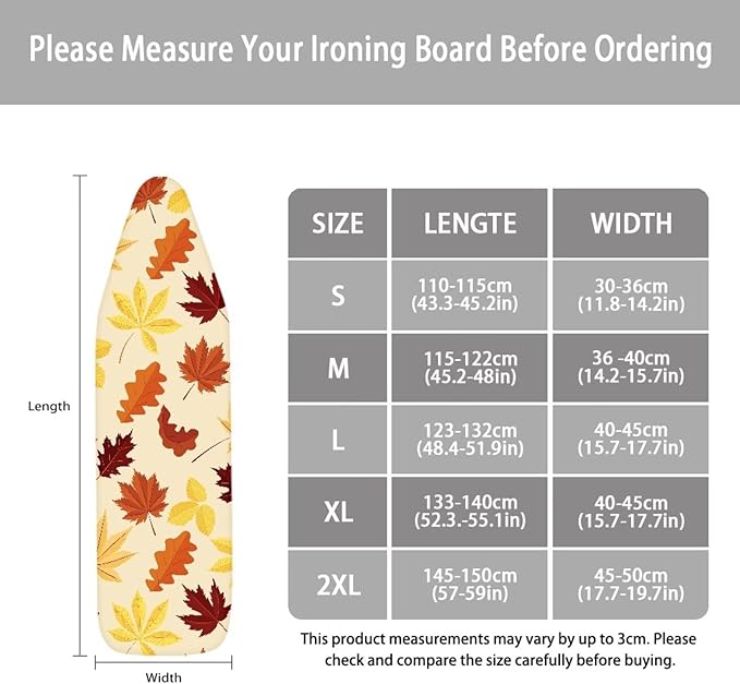 ZCFYGDX 15" x 48" Ironing Board Cover Scorch Resistant,Wear & Soil Resistant Covers, Easy Installation Elastic Edges 3 Fasteners,Lightweight & Breathable Coconut Tree Sailboat Print Size-M