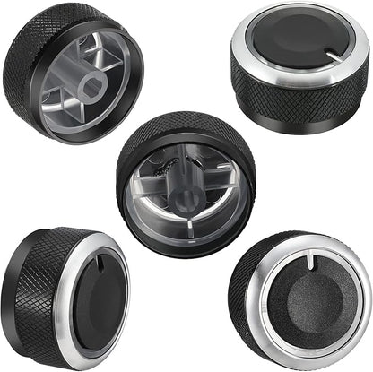 Frienda 6 Pcs Climate Ac Heater Control Knob Blower Fan Control Knob Replacement Ac Switch Heater Blower Fan Button Compatible with Accessories Replacement Compatible 2005-2015