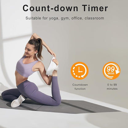 JALL 16" Large Digital Wall Mount Clock, Count Down Timer, Alarm, Big LED, RGB Color, DST, Temperature for Living Room Classroom Desk, Xmas, Birthday Gift for Senior Mom Dad (Orange White, 16 inches)