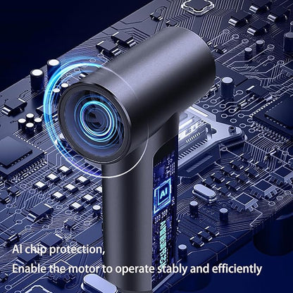 VORMIVIOT Compressed Air Duster 110000 RPM Electric Air Duster, Reusable no Canned Keyboard Cleaner for Office, Cordless Air Duster for Computer/Car