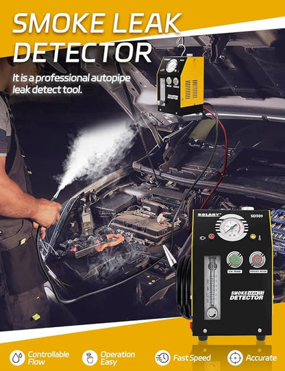 Evap Smoke Machine Leak Tester - 12V DC Vacuum Smoke Diagnostic with Built-in Air Pump