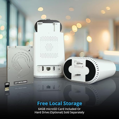 Night Owl 8 Channel Wi-Fi Video Home Security Hub with (4) Battery-Powered Wi-Fi 2K HD Indoor/Outdoor Spotlight Cameras with 2-Way Audio and 64GB microSD Card (Expandable up to 8 Cameras)