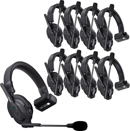Accsoon Como MIC02-1H4R Wireless Headset Intercom System 9-Person Full Duplex 1312ft Team Communication Group Talk, Links up to 9-Person, 10+Hour Battery Life