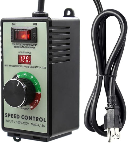 ZOWZEA AC Motor Variable Speed Controller 120V 15A 4000W with Overload Protection Switch