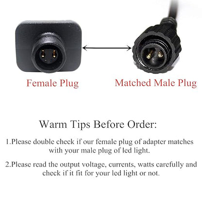 4.5V LED Controller LED Transformer Class 2 Power Supply, IP44 Waterproof Low Voltage Transformer US Plug for Christmas Light, String Light (4.5V 0.6A 2Packs)