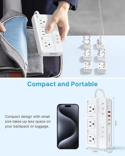 220V to 110V Voltage Converter, VINTAR 2000W Universal Travel Adapter Voltage Converter US to Europe, International Step Down Transformer Power Converters Adapter Combo for EU UK JP AU in SA