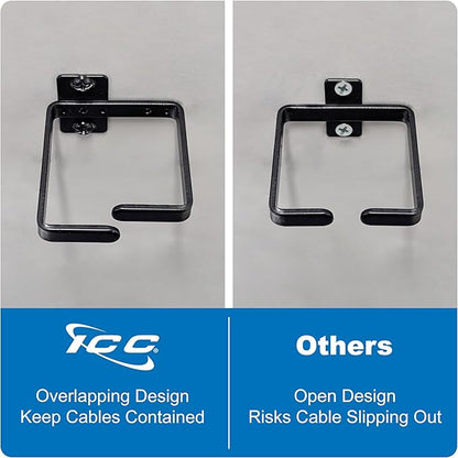 ICC 3” Metal Cable Management Ring, Vertical, Rack or Wall Mount, Pack of 10 – Cable Organizer for Network Racks and Wiring Systems