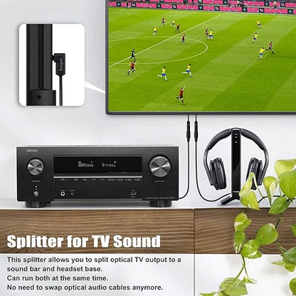 Bangun 90 Degree Optical Audio Splitter 1 in 2 Out, Digital Toslink Fiber Optical Splitter Audio Adapter (1 Male Input 2 Female Output) for TV, Soundbar