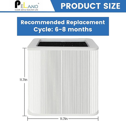 211+ Replacement Filter Compatible with 211+ Air Purifier, 2-Stage Filtration System of H13 True Filter and Activated Carbon Filter, White, 2 Pack