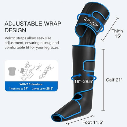 CINCOM Leg Massager with Heat and Compression, Air Compression Leg Massager for Circulation and Pain Relief Muscles Relaxation Gifts FSA - HSA
