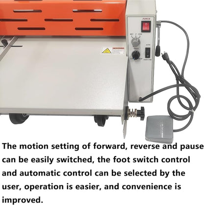 WYDDDARY 14.17"/360MM Electric Steel Roller Thermal Laminator with Slitting Cutter Hot Cold Roll Laminator Adjustable Temp 60-130℃ Electric Laminating Machine for Single/Double Sided Laminating 110V