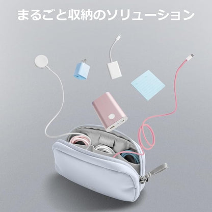 tomtoc Electronics Organizer Travel Case Performance, Water Resistant Bag Cable Tech Pouch Accessories, Carry Storage for Cord, Phone, Cables, Airpods, USB Flash Drive, Daily Items