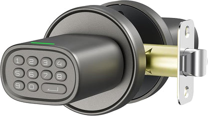 ThorBolt Door Lock Knob with Keypad Keyless Entry Door Knob Electric Coded Indoor Door Knob for Interior Doors Thickness up to 2-1/4", Bedroom, Home Office, Garage, 4xAA Alkaline Battery, M1 Titanium