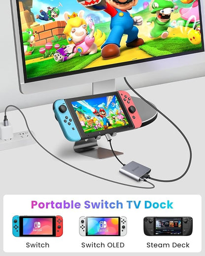 USB C HUB usbc to hdmi Adapter USB c multiport Adapter Equipped with a 4K@60Hz HDMI Output Port,100W PD Charging Port (Charging Function only)