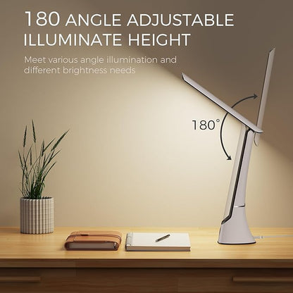 Light Therapy Lamp, 10000 LUX UV-Free LED Sunlight, Full Spectrum Mood Light With Touch Control and Night Light Function for Work, Office, Home - White