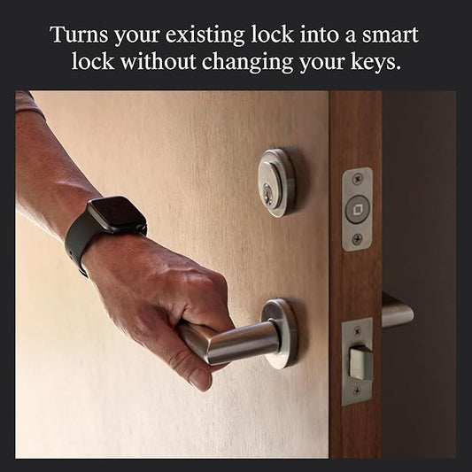 Level Bolt (Wi-Fi) Smart Deadbolt - Make Your Lock Smart & Keep Existing Hardware and Keys - Lock/Unlock from Anywhere - Level App for iOS & Android - Works with Apple Home, Alexa & Google, White