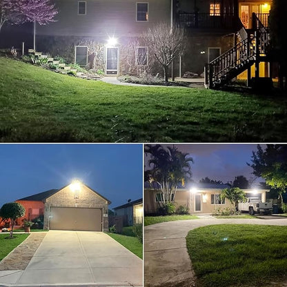 SANSI 36W 3600LM LED Motion Sensor Outdoor Light, 50,000 Hrs Lifespan Security Light, 350W Equiv 5000K Dusk to Dawn IP65 Flood Light, Super Bright for Backyard, Bright Series Black Motion Sensor Light