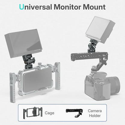 Leaplumin Field Monitor Mount Monitor Holder,1/4" Screw for 5" & 7" Field Monitor Mount Support 360° Swivel &180° Tilt Adjustment,Aluminum Camera Monitor Mount for Camera/Phone Cage