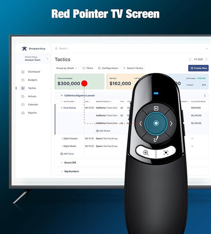 Presentation Clicker for TV LED LCD Screen Digital Presentation Clicker w Magnifier Highlight,2 in 1 Type C Presenter Remote Pointer Wireless with Volume Control for Classroom Teacher Projector Mac